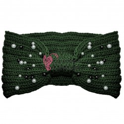 Bentita pentru cap din lana BP038AA Vernil cu perle